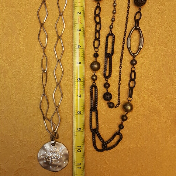 Pair of antique bronze finish necklaces. - Picture 8 of 8